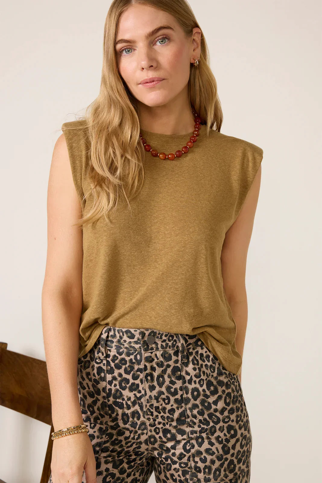Celine Shoulder Pad Tee