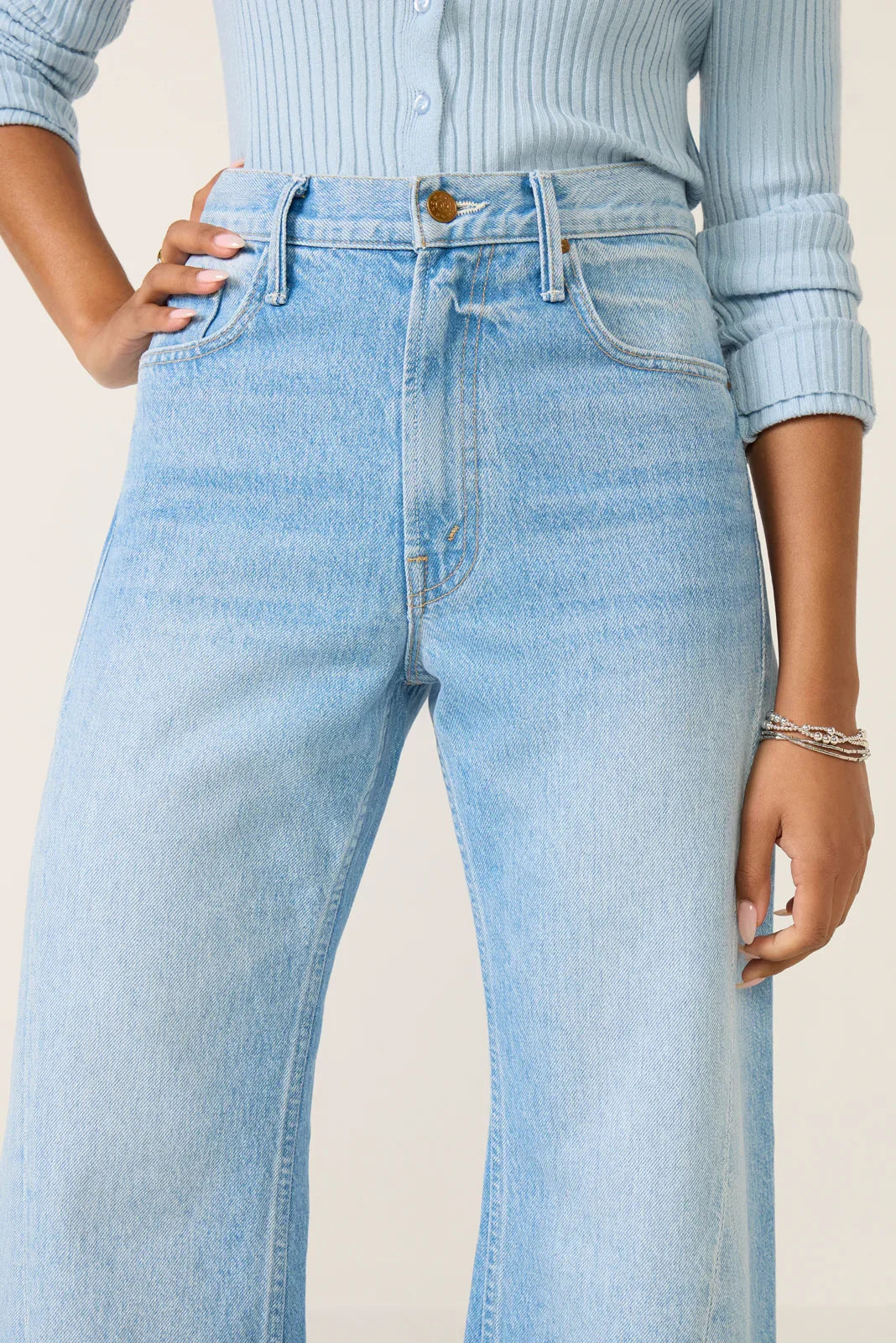 Petite Lil Lemon Twist Sneak Wide Leg Jean