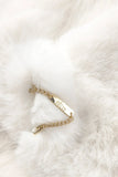 Faux Fur Cropped Bolero in White