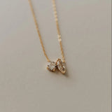 Sloane Two Stone Diamond Necklace
