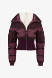 Waterproof Layered Ski Jacket in Burgundy