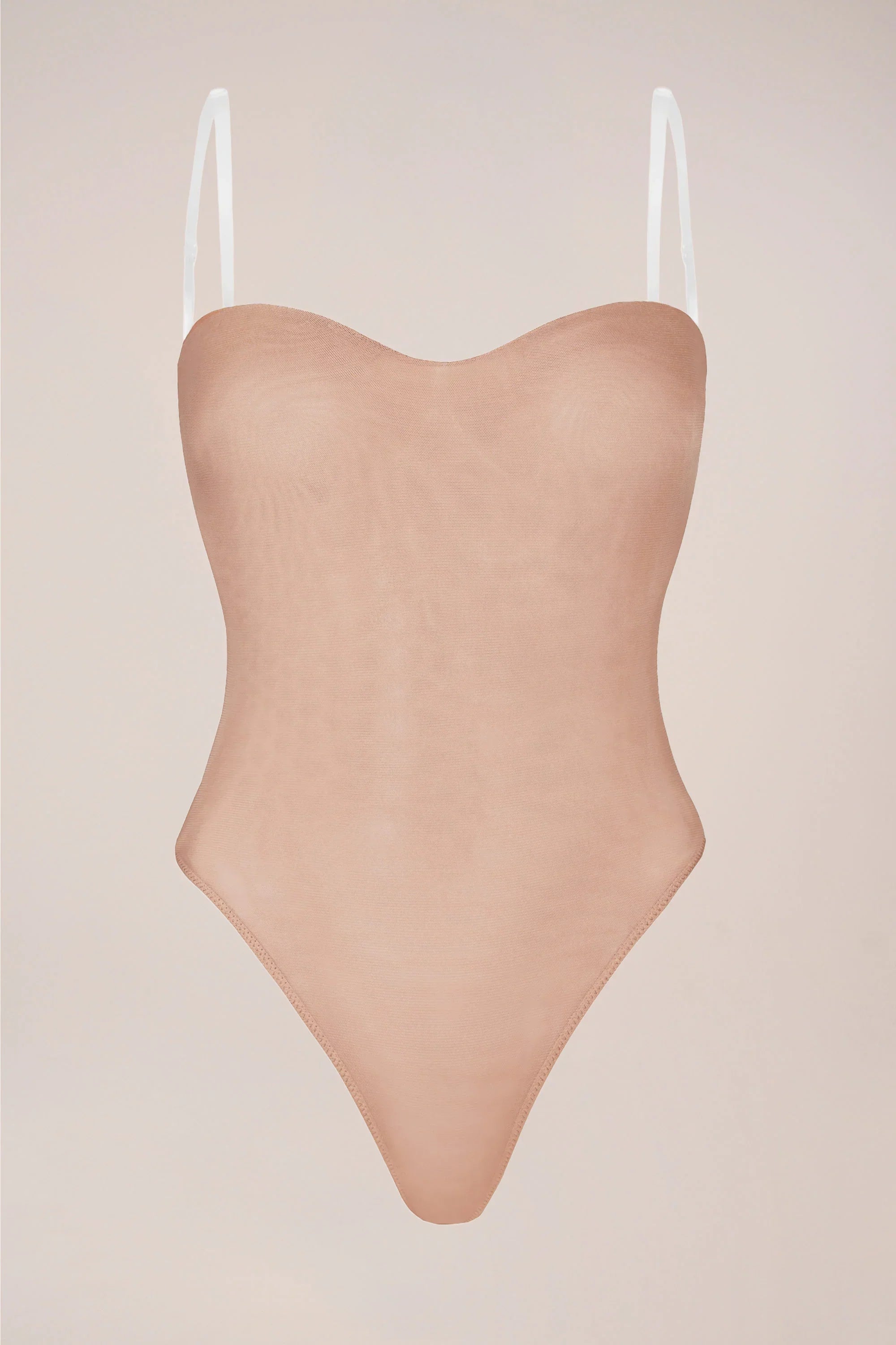 Strapless Bodysuit in Warm Peach