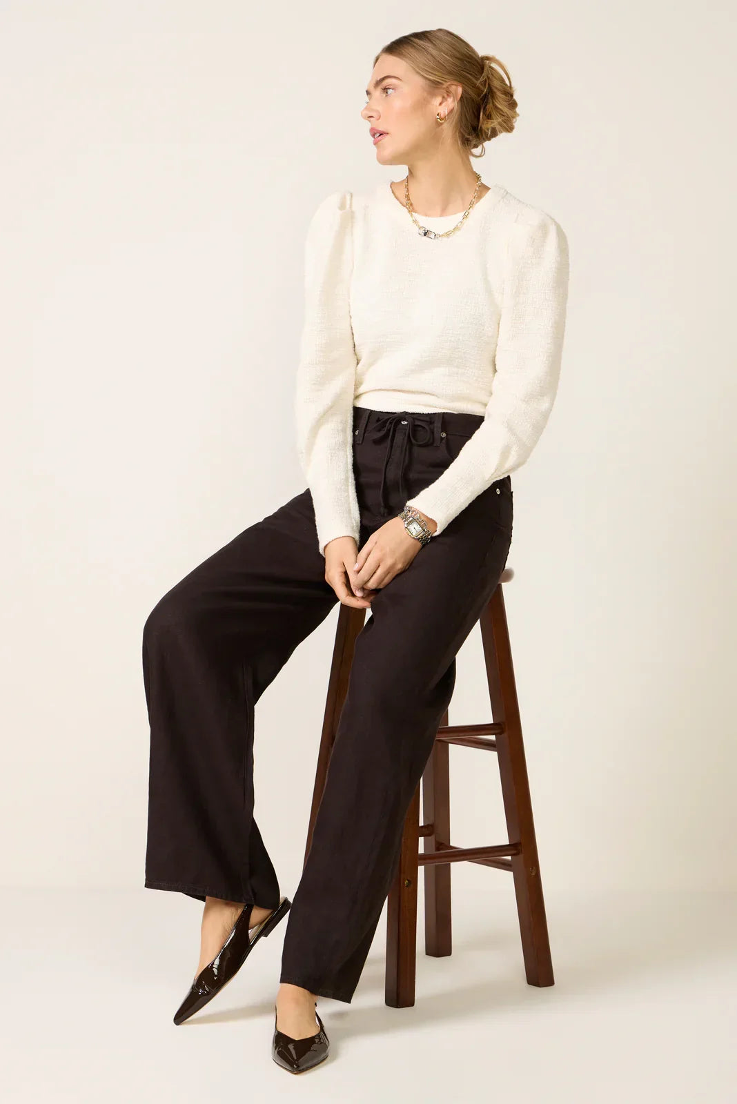 Brynn Wide Leg Drawstring Pant