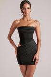 Bandeau Bodycon Mini Dress in Black