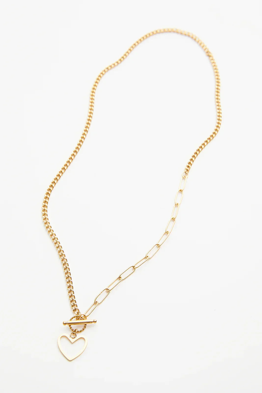 Heart Charm Toggle Necklace