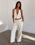 LAINEY PANT BEIGE STRIPE