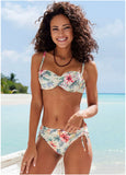 Printed Bandeau Top Cream Multi