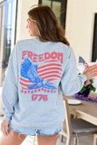 Freedom 1776 Light Grey Graphic Sweatshirt