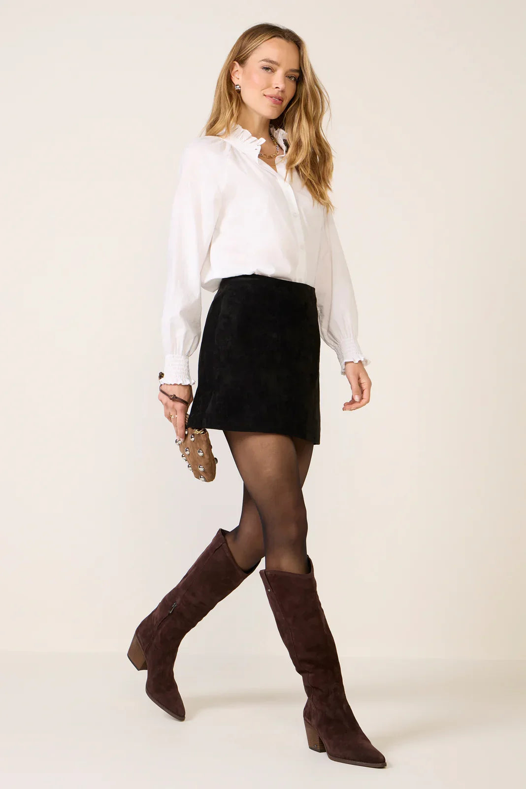 Ciera Suede Mini Skirt