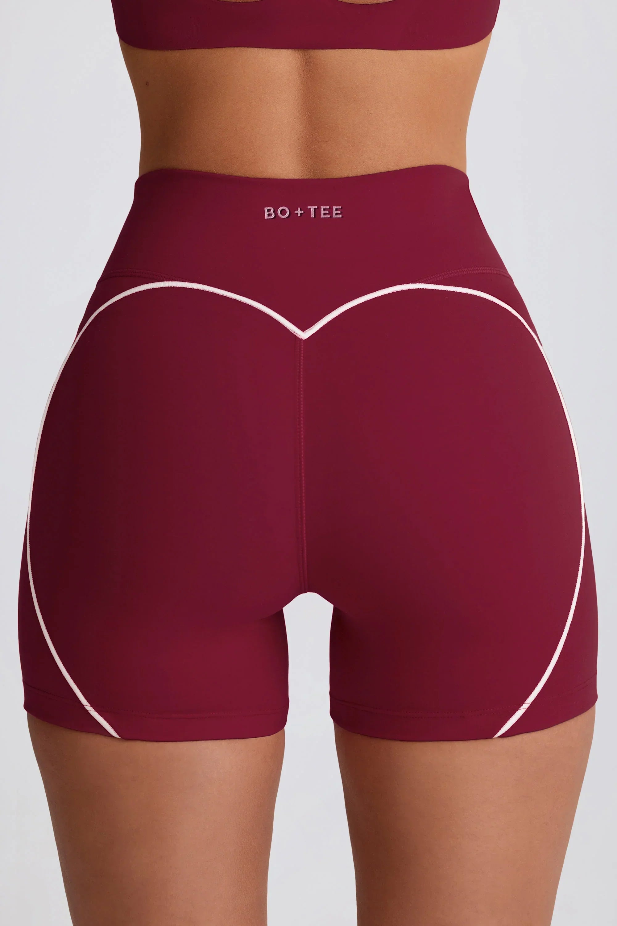 Soft Active Mini Shorts in Burgundy