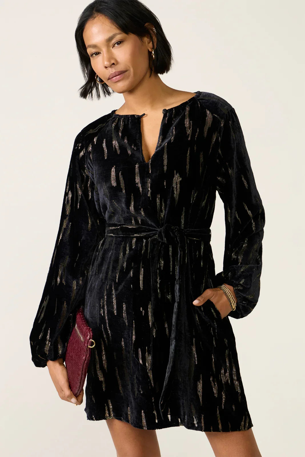 Carina Velvet Shift Dress