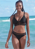 Long Line Bikini Top Black Beauty